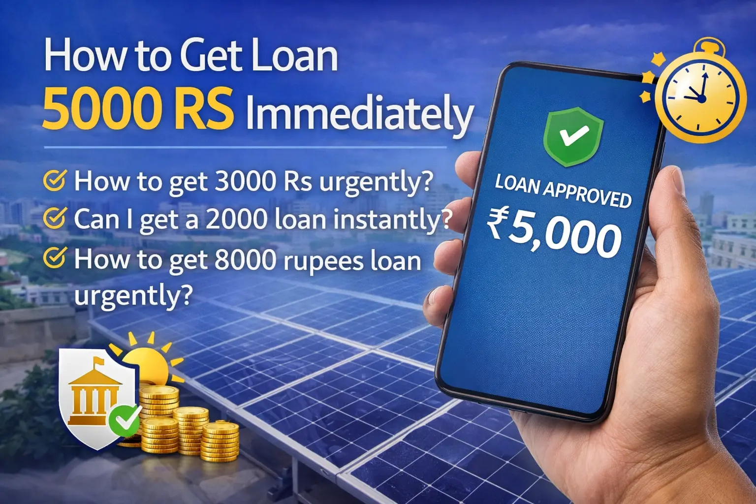 How to Get Loan 5000 RS Immediately